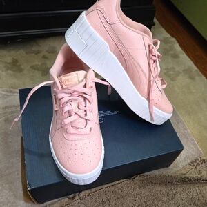 NEW Pink Puma Cali Wedge Womens Sneakers Size 9